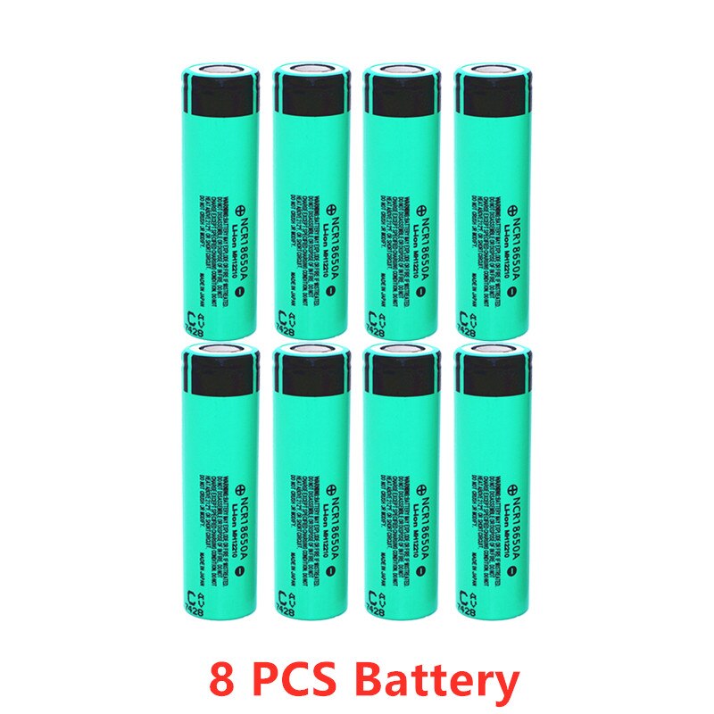 100% Original NCR18650A 3100mAh 3.7V 18650 Rechargeable Lithium li-ion Battery For Flashlight Laptop Batteries + charger: white