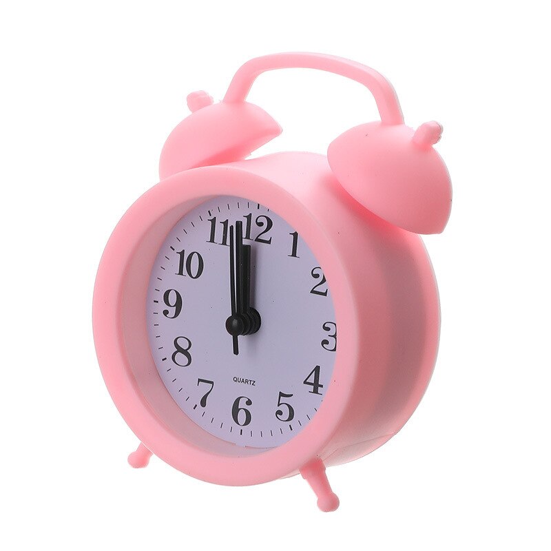 Bedroom Little Alarm Clock Students Mute Bedside Clock Cool Lazy Simple Clock CHILDREN'S Cartoon Alarm: Pink