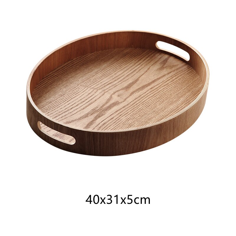 Hotel Restaurant Kitchen Wooden Tea Coffee Tray Dinner Food Fruit Storage Holder Outdoor BBQ Dishes Plates: 40x30.5x5CM