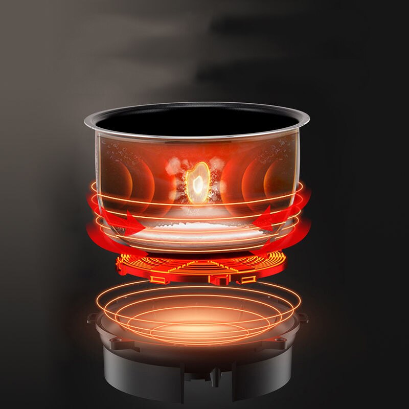 12V 24V 220V Portable Electric Rice Cooker 2L Timing Reservation Food Heating Cooking Steamer Soup Stew Pot Steamer Cooker