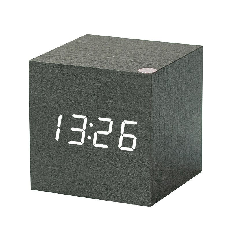 Wooden LED Electric Digital Alarm Clock Multifunctional Clock: 4