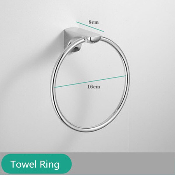 Bathroom Accessories Paper Holder,Corner Shelf,Towel Rack,Toilet Brush Holder,Towel Holder Brass Chrome Bathroom Hardware set: towel ring 1