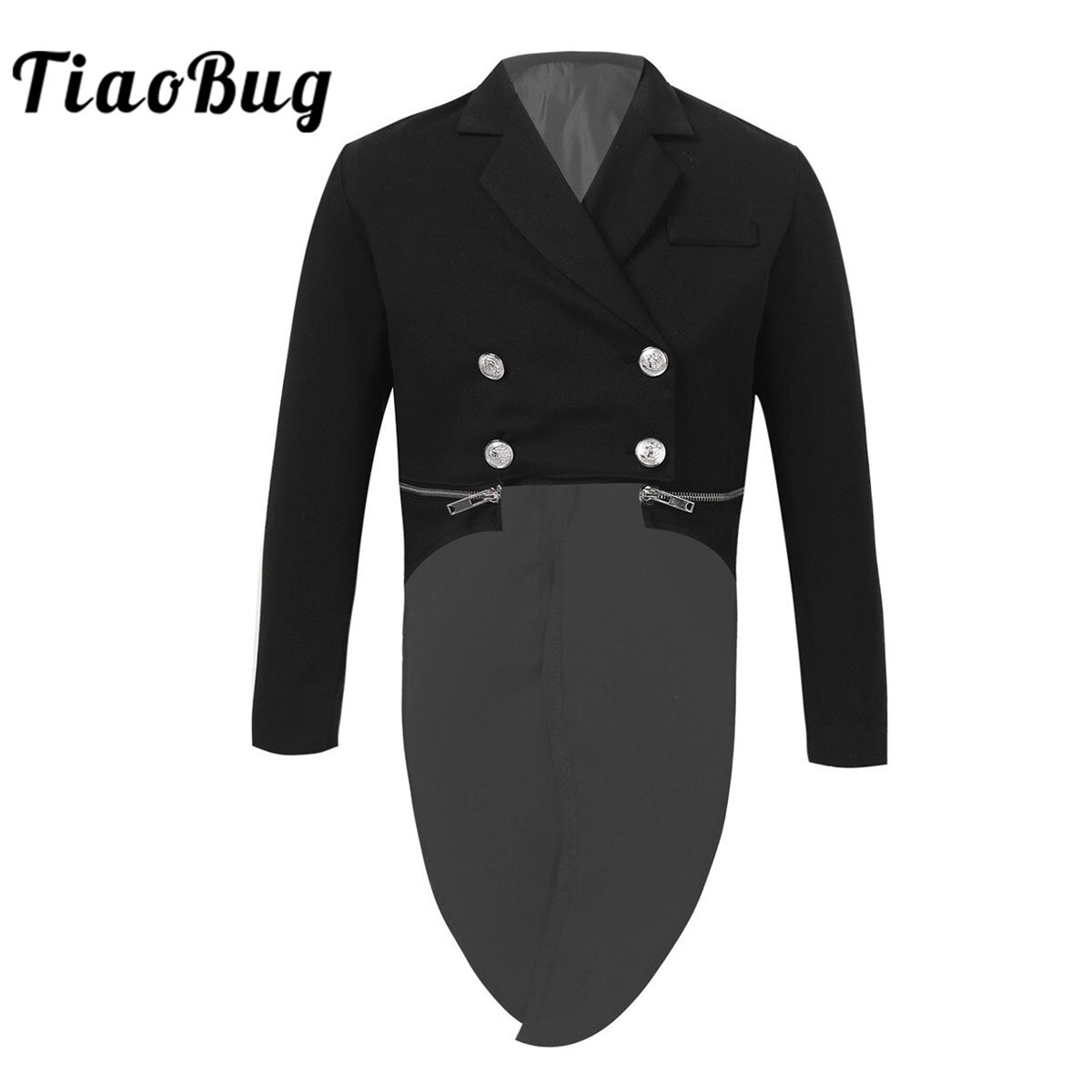 Traje de esmoquin para niños, chaqueta de manga larga, abrigos de golondrina para niño, traje Formal de actuación de , disfraz de Navidad