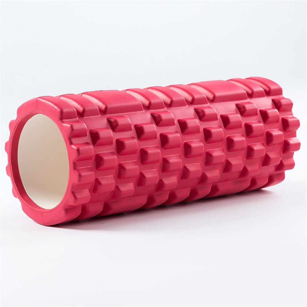 Rød/rosa/blå søyle yoga blokk treningsutstyr pilates foam roller fitness gym øvelser muskel massasje roller yoga murstein: Rød