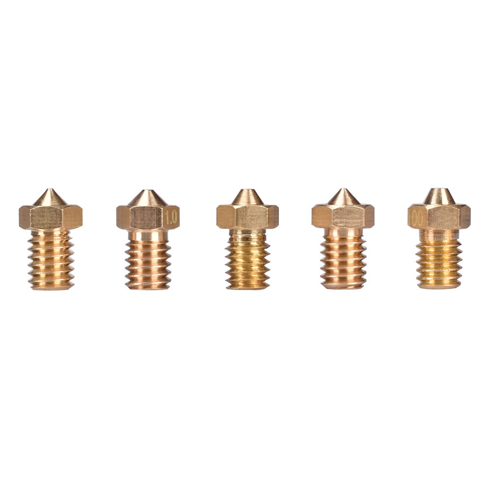 BIQU 3D printer Nozzle 3D V6&V5 J-Head M6 brass nozzle extruder nozzles 0.2/0.25/0.3/0.4/0.5/0.6/0.8/1.0 mm For 1.75mm