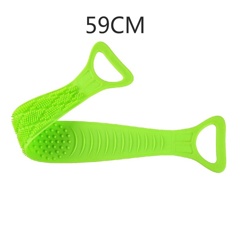 Silikon Zurück Wäscher Weiche Luffa Schlecht Handtuch Schlecht Gürtel Körper Peeling Massage Für Dusche Körper Reinigung Schlecht Dusche Gurt: Grün 59cm