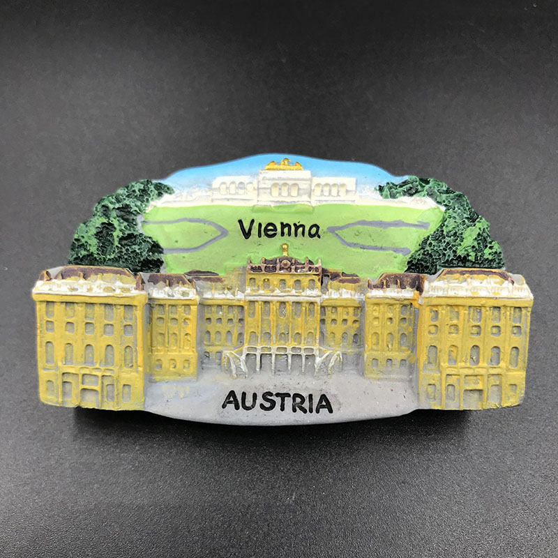 Østrig wien turist souvenir køleskab klistermærke køkken dekoration 3d magnetisk køleskab klistermærke køleskab magneter