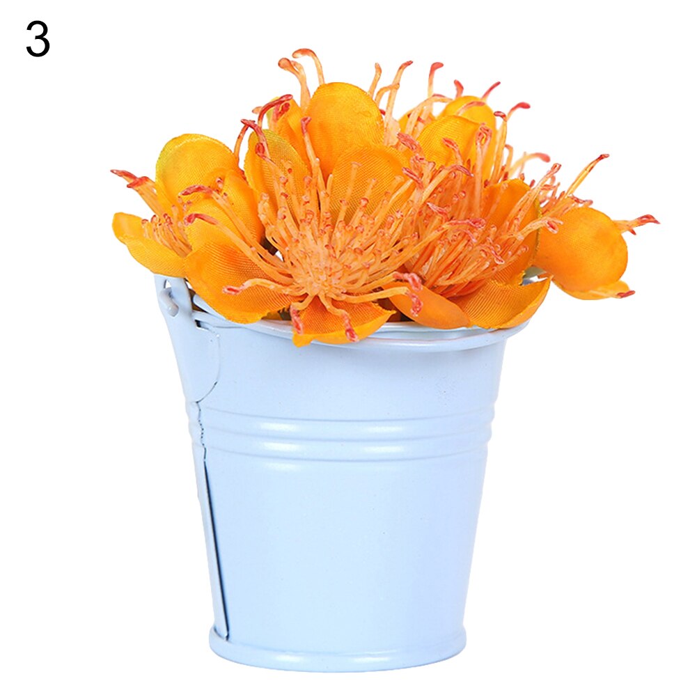 Cubo de hojalata de Color sólido para decoración de jardín, Cubo de hojalata para decoración de hogar y Hotel