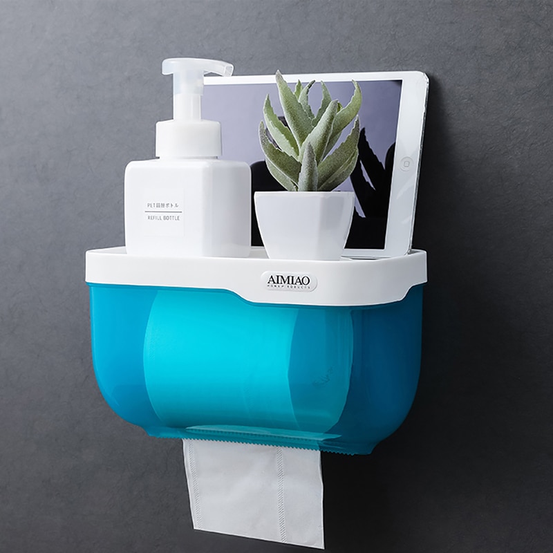 Waterproof Toilet Paper Holder Wall-mounted Toilet Paper Dispenser Tissue Box Bathroom Accessories for Bathroom Home