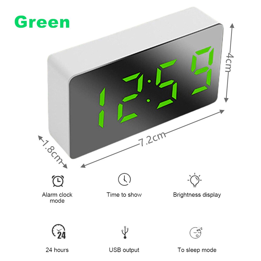 Led Spiegel Screen Projectie Wekker Weerbericht Radio Thermo-Hygrometer Digitale Klok Moderne Kantoor Slaapkamer Desktop Decoratie: C-Mirror Table Clock