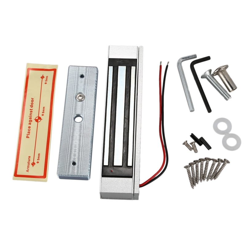 NEUE-Einzel Tür 12V Elektrische Magnetische Elektromagnetische sperren 180KG (350LB) haltekraft für Zugriff Kontrolle silber