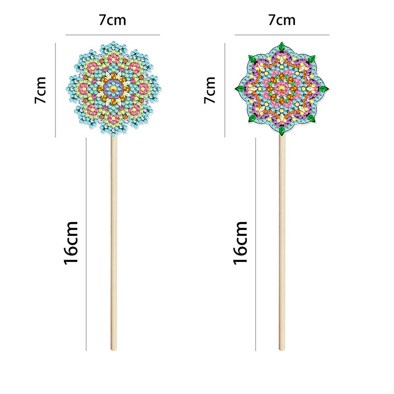 DIY diamond painting potted plant decoration stick sunflower rose flower birthday flower pot decoration: HBJ02