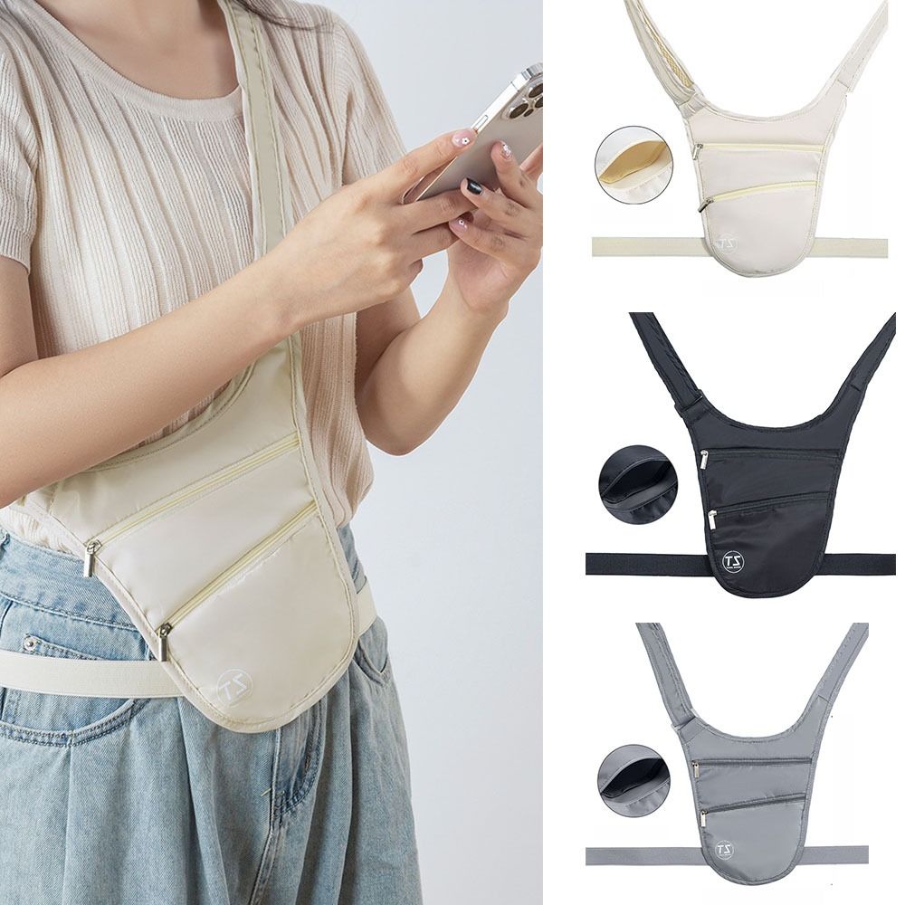 Diebstahlsichere Sport-Hüfttasche, wasserdicht, großes Fassungsvermögen, Lauf-Hüfttasche, leicht, verstellbarer Riemen, unsichtbare Gürteltasche für Reisen