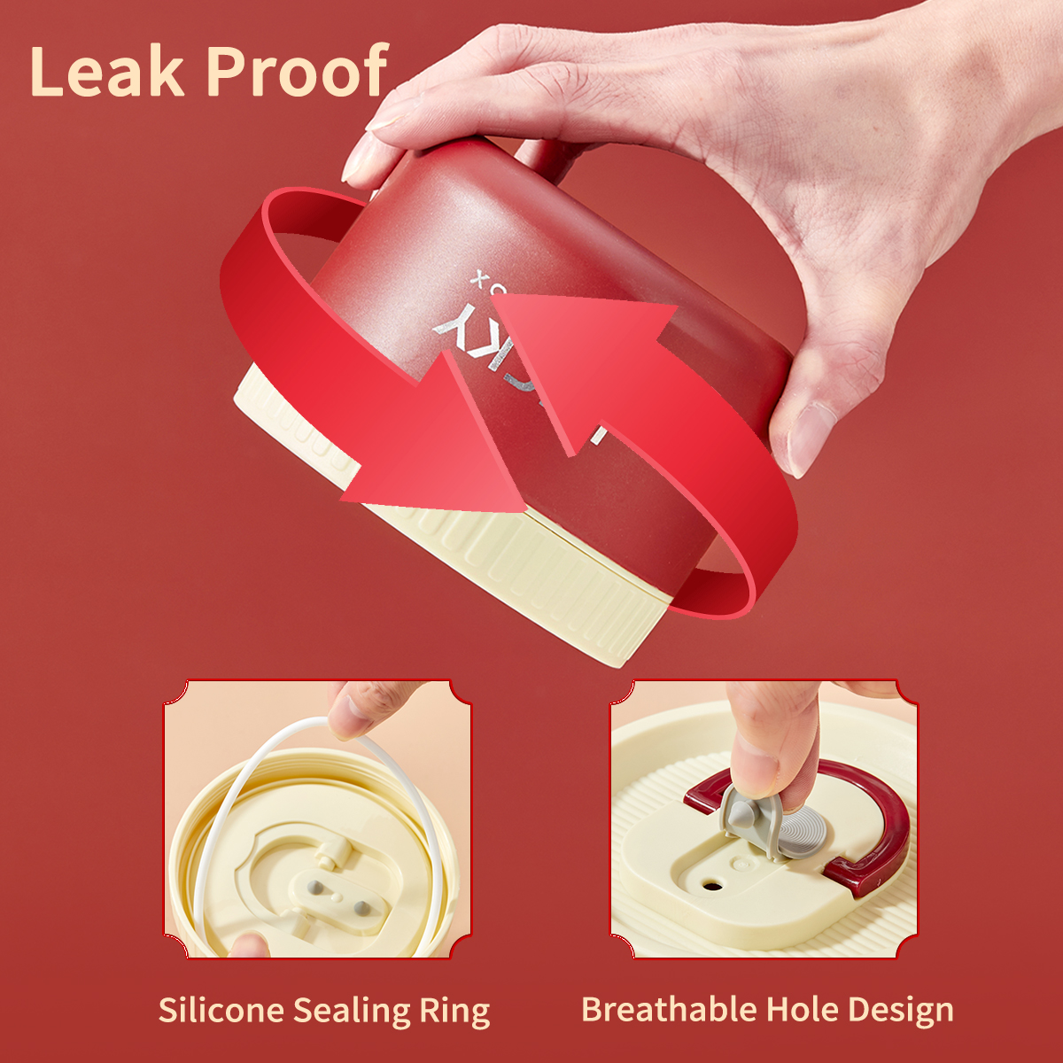 WORTHBUY Portable Insulated Lunch Box 304 Stainless Steel Bento Box With Cutlery&Thermal Bag Microwave Leak-proof Food Container