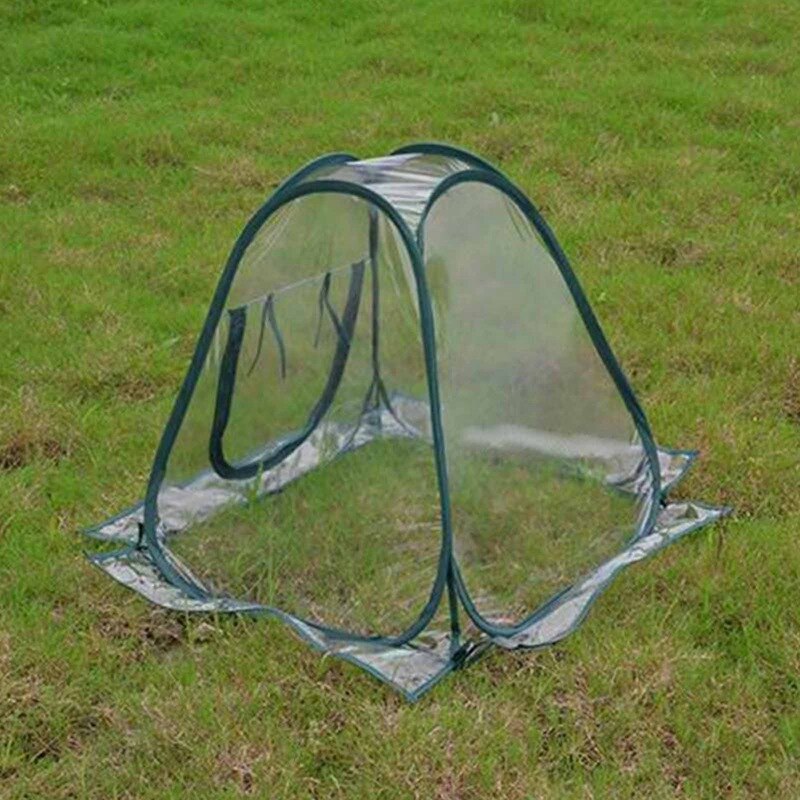 Portátil plegable Mini transparente jardín planta flor cubierta tienda Mini invernaderos PVC cálido habitación jardín invernadero Pop Up al aire libre