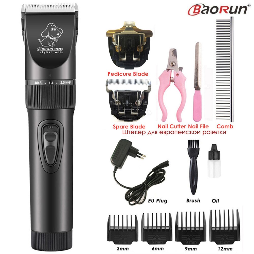 BaoRun Professinal Electric Pet Clipper Dog Hair Clippers Grooming Machine For Dogs Cat Cordless Trimmer Shaver Pets Haircut Kit
