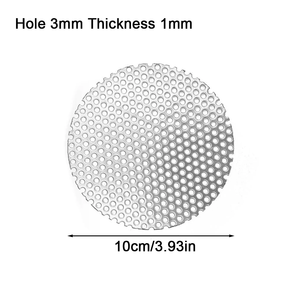 1mm thick strainer plate 304 stainless steel porous mesh maelstrom drain cover metal drain cover plant trellis protector: Light Grey