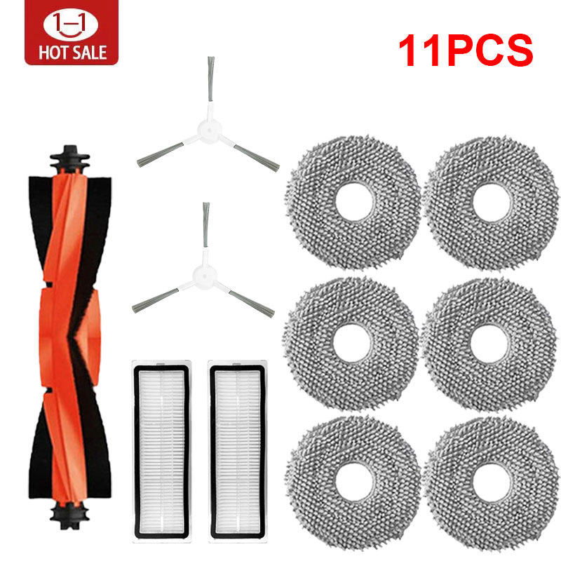 Para xiaomi robô vácuo s20 +/s10 plus/s10 +/b108gl/b105/b108cn b113cn peças acessórios filtro principal escova lateral mop: Lavanda