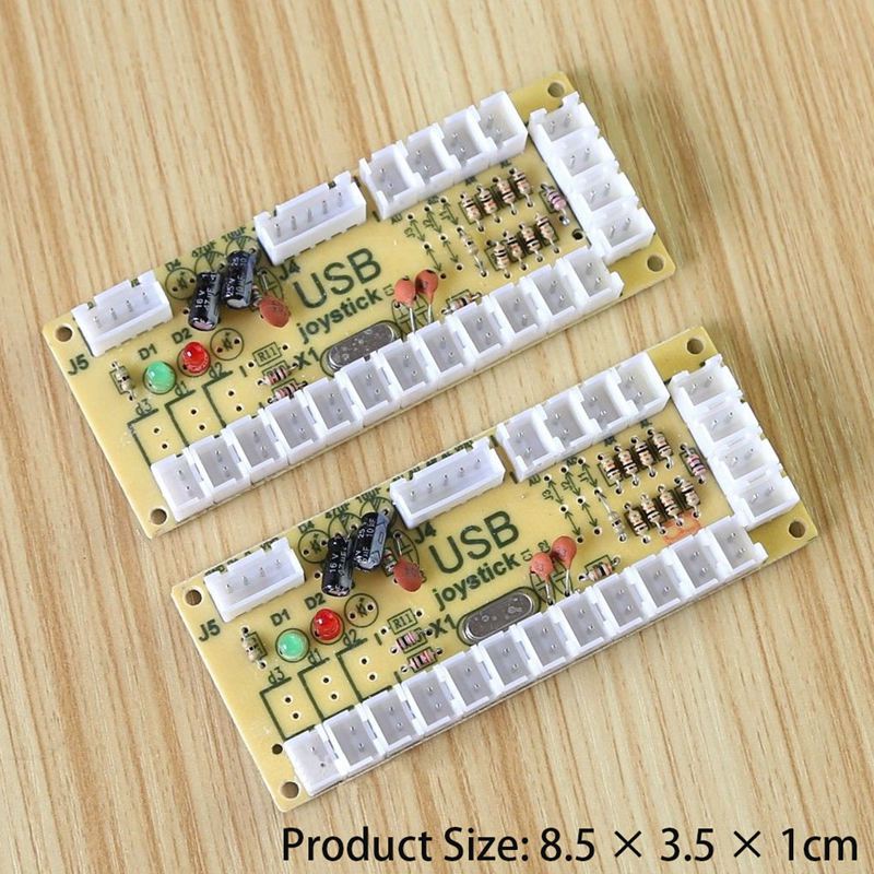 2X zéro retard Arcade USB encodeur PC à JOYSTICK pour manette 5PIN et bouton 2.8MM