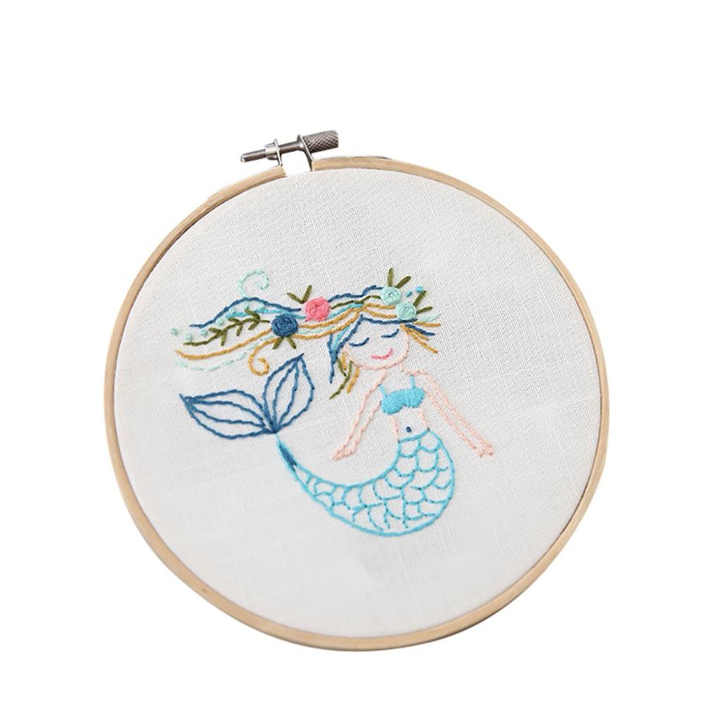 Full Range of Embroidery Cross Stitch Stamped Embroidery Cloth with Floral Kit: G