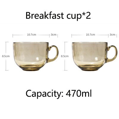 European Glass Pot With Lid Heat-Resistant Microwave Household Glass Bowl Instant Noodle Bowl Salad Noodle Bowl Soup Bowl: Cup