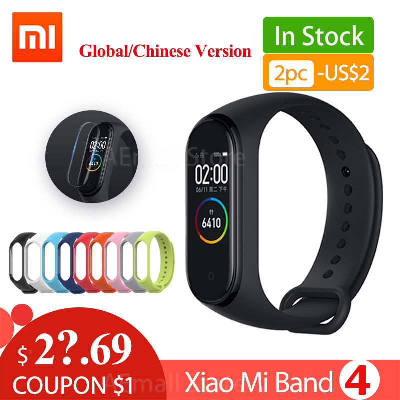 Xiaomi Miband Xiaomi Mi Band 4 Smart Wristbands Miband 4 Bracelet Heart Rate Fitness 135mAh Color Bluetooth 5.0