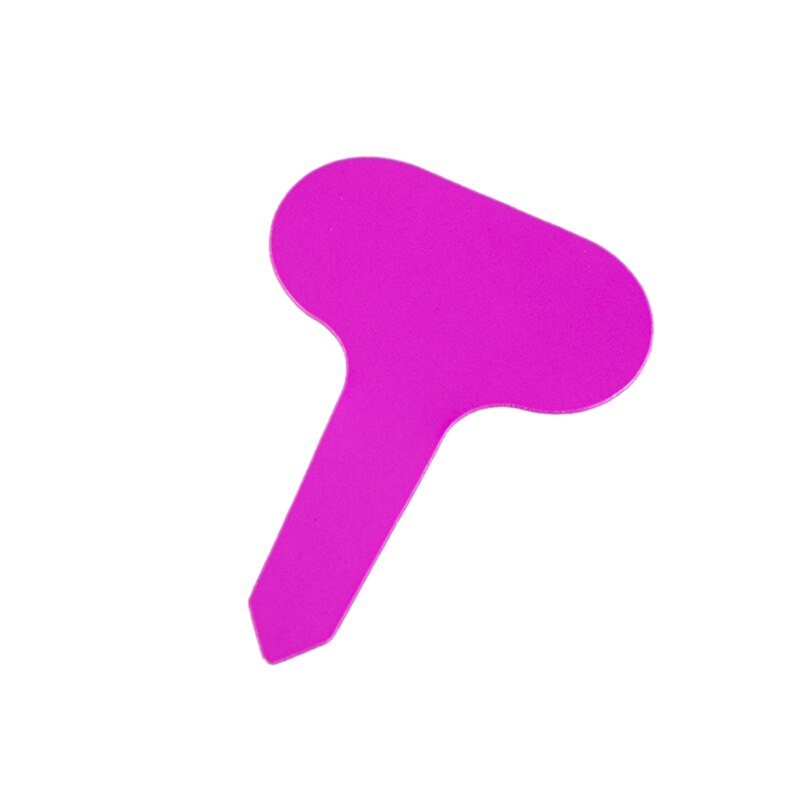 100Pcs T-Type Plant Markers Kleurrijke Pvc Plant Tags Tuin Kwekerij Label Plant Tags Waterdicht Tuinieren Tags Kas markers: Rose Red