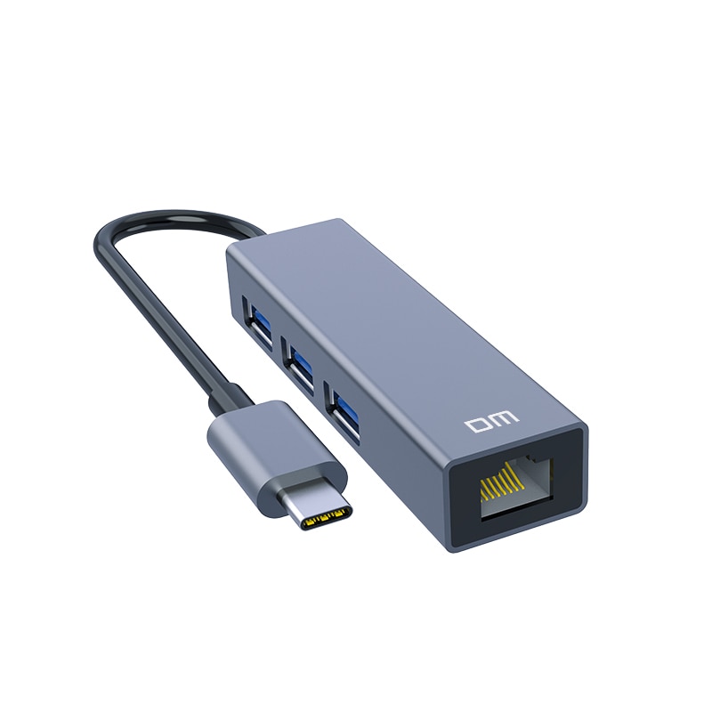 Type C Naar USB2.0 3 Poort Hub Met 100Mbps RJ45 Ethernet Poort CHB002 Ondersteuning 1Tb Hdd
