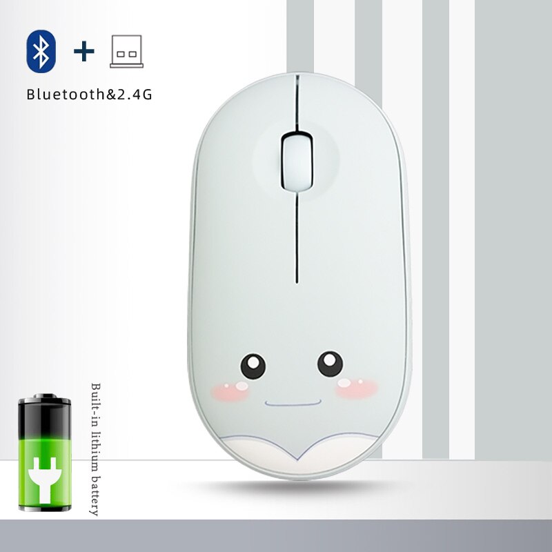 2.4G Wireless Mouse For Apple Macbook Air For Xiaomi Macbook Pro Rechargeable Mice For Huawei Matebook Notebook Computer Laptops: Bluetooth Blue