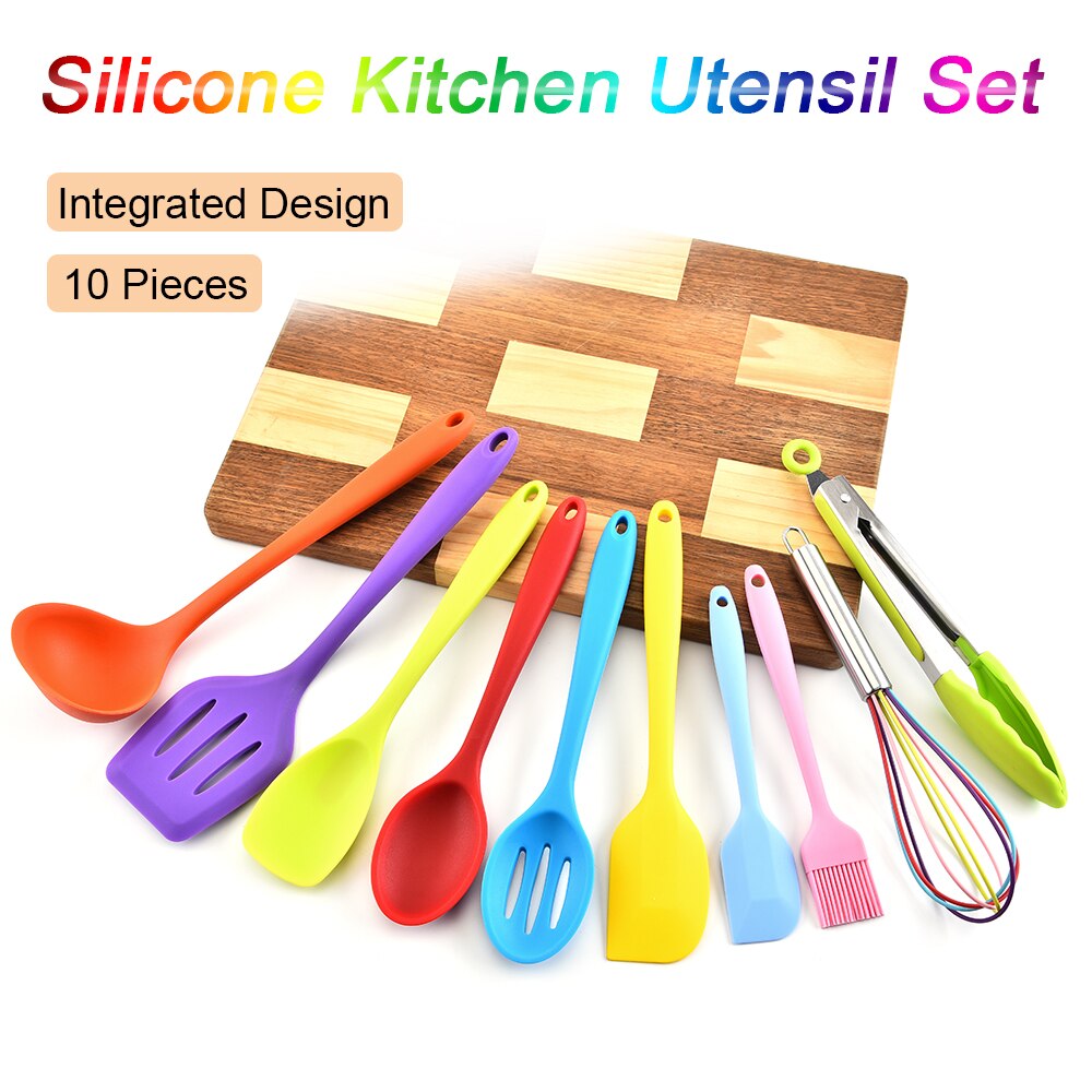 8/9/10/11 Pcs Keuken Gebruiksvoorwerp Set Silicone Hittebestendige Non-stick Kookgerei Set Lepel Spatel Pollepel koken Gereedschap Keuken Gebruik: ALH1939278MC