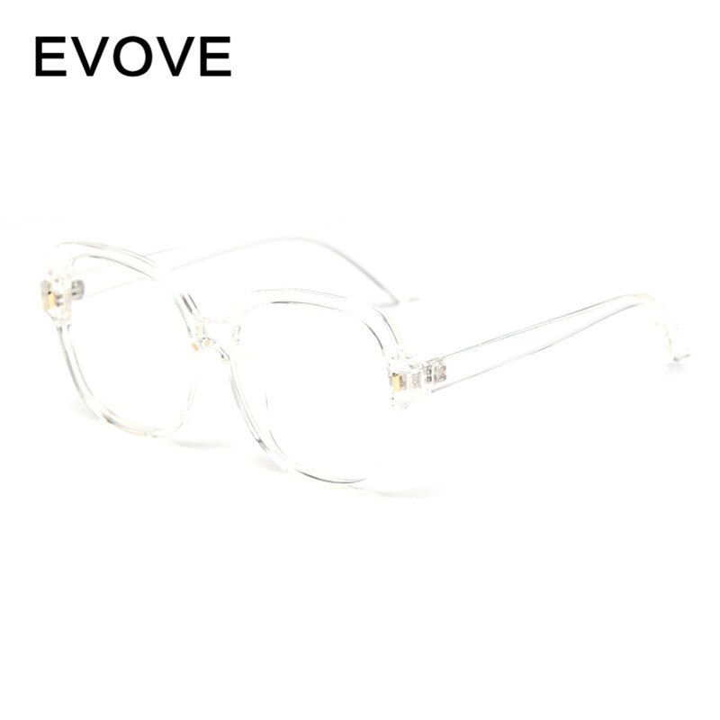 Evove gafas de ordenador mujeres hombres transparente claro tinte lente Anti reflejo azul INS falsas gafas sobredimensionadas puntos de empollón