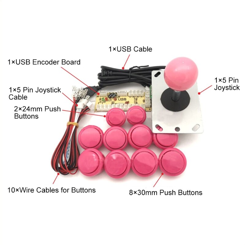 Joystick de arcada diy kit zero atraso usb codificador para pc ps3 sanwa joystick e botões para arcade mame