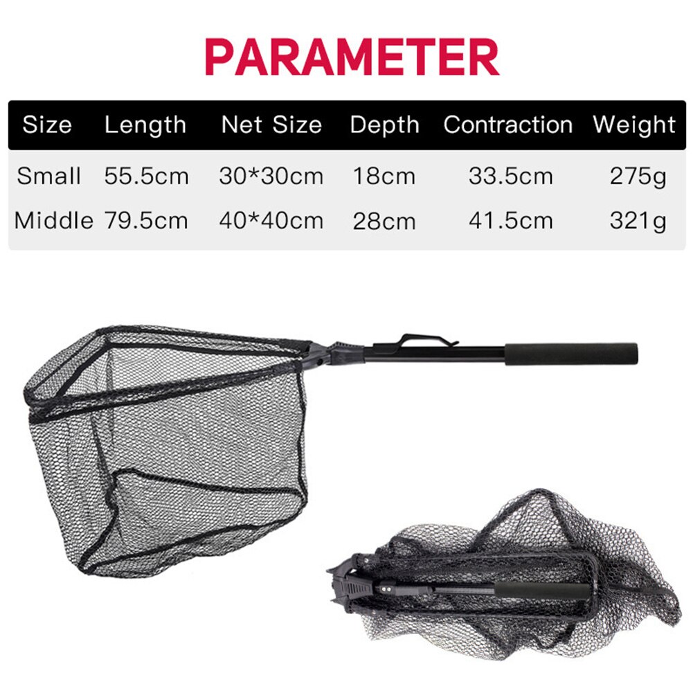 Collapsible Fishing Nets Aluminum Alloy Fishing Foldable Landing Network Aluminum Alloy Retractable Telescope Fishing Tackle