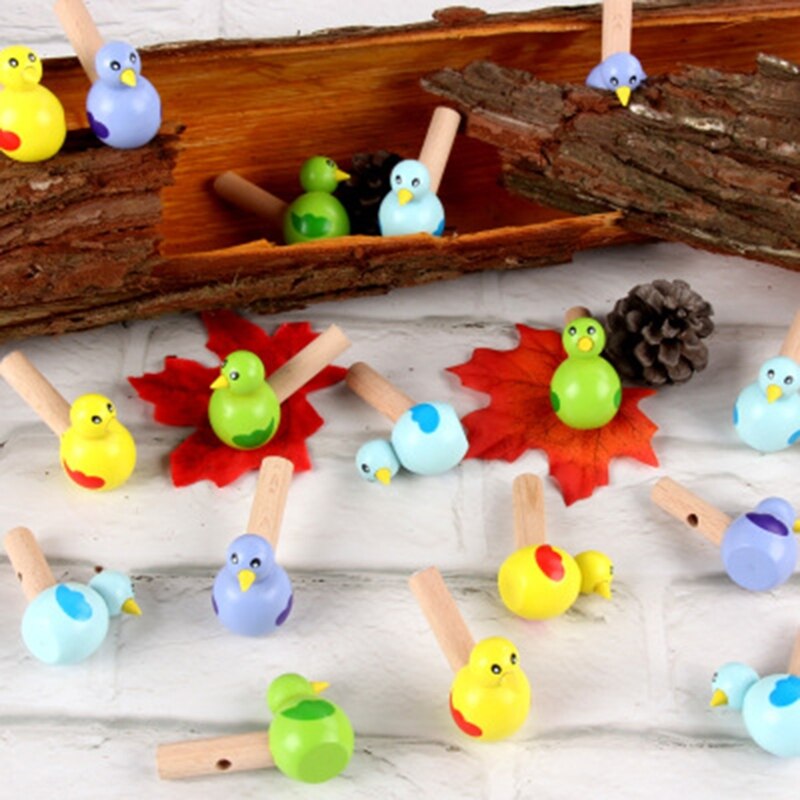 Bad Speelgoed Houten Vogel Fluitje Bathtime Muzikaal Speelgoed Kid Vroege Instrument F3ME