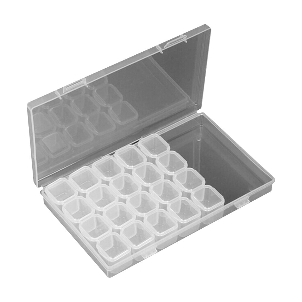 Visible 28 Square Grid Transparent Storage Box Thick 28 Cells Transparent Useful Storage Plastic