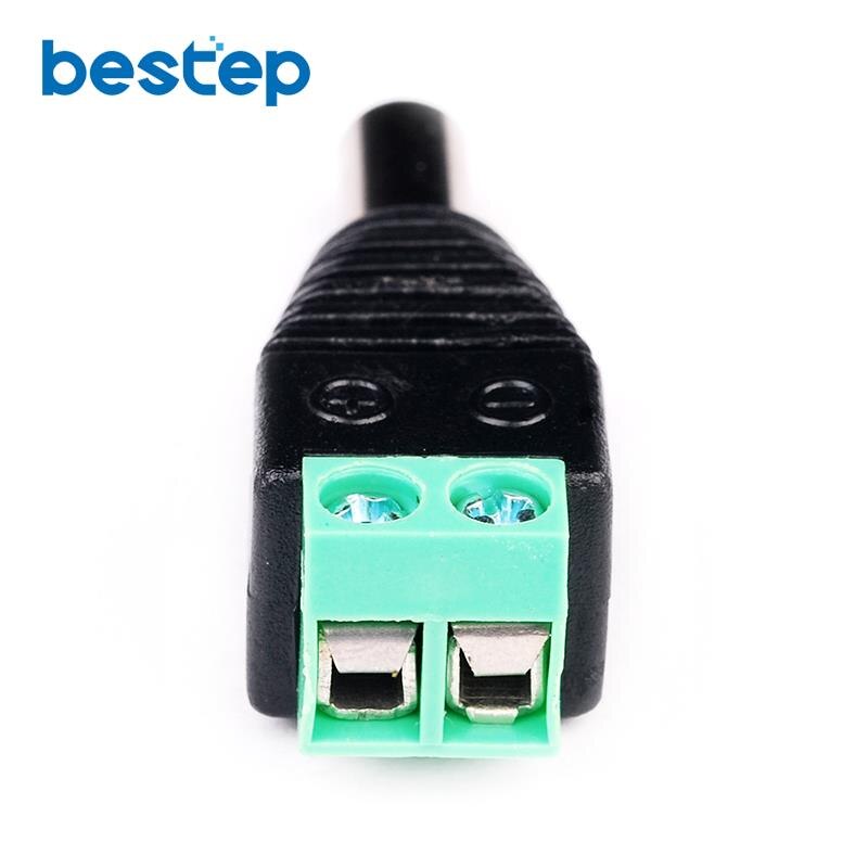 5.5*2.1MM 5.5mm x 2.1mm Male CCTV LED DC Power Plug Jack Adapter Connector