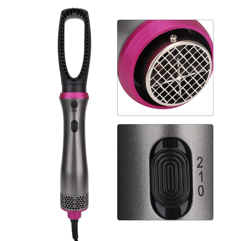 5 In 1 Professionele Föhn Föhn Kam Roterende Elektrische Air Brush Haar Krultang Krultang Styler Heater kam