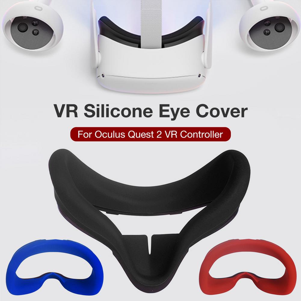 Soft Anti-sweat Silicone Eye Mask Case Cover Skin for Oculus Quest 2 VR Glasses Face Eye Cover Pad