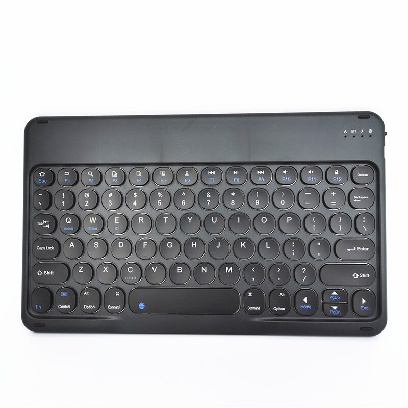 for Samsung Galaxy Tab A7 10.4 S6 Lite Keyboard Round Cap Vintage 10 inch Keyboard for Huawei/Xiaomi/iPad Magnetic Keyboards: black