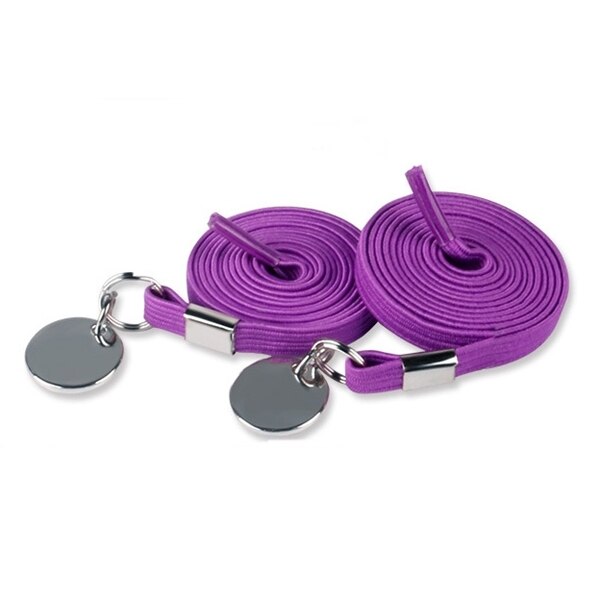 Cordones elásticos de bloqueo para zapatillas de niños y adultos, cordón rápido sin atar, Unisex, novedad: Purple