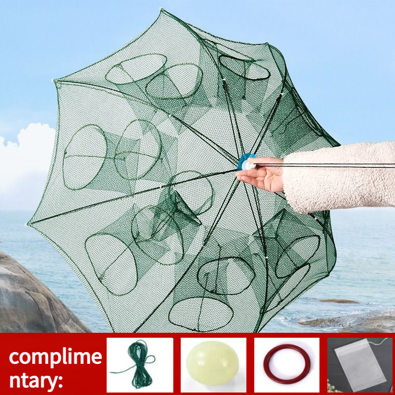 Fish Net Shrimp Cage Multi Specification Moving Net Folding Fishing Lobster Net Umbrella Cage Fishing Gear Pratical