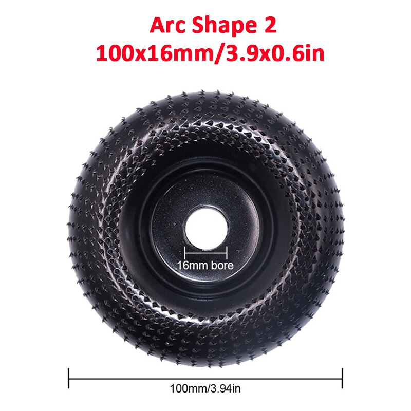 Hoek Grinder Disc Haakse Slijper Hout Slijpschijf Disc Schuren Carving Tool Voor Niet-Metalen Hout Haakse Slijper Accessoires: Arc 2 Black