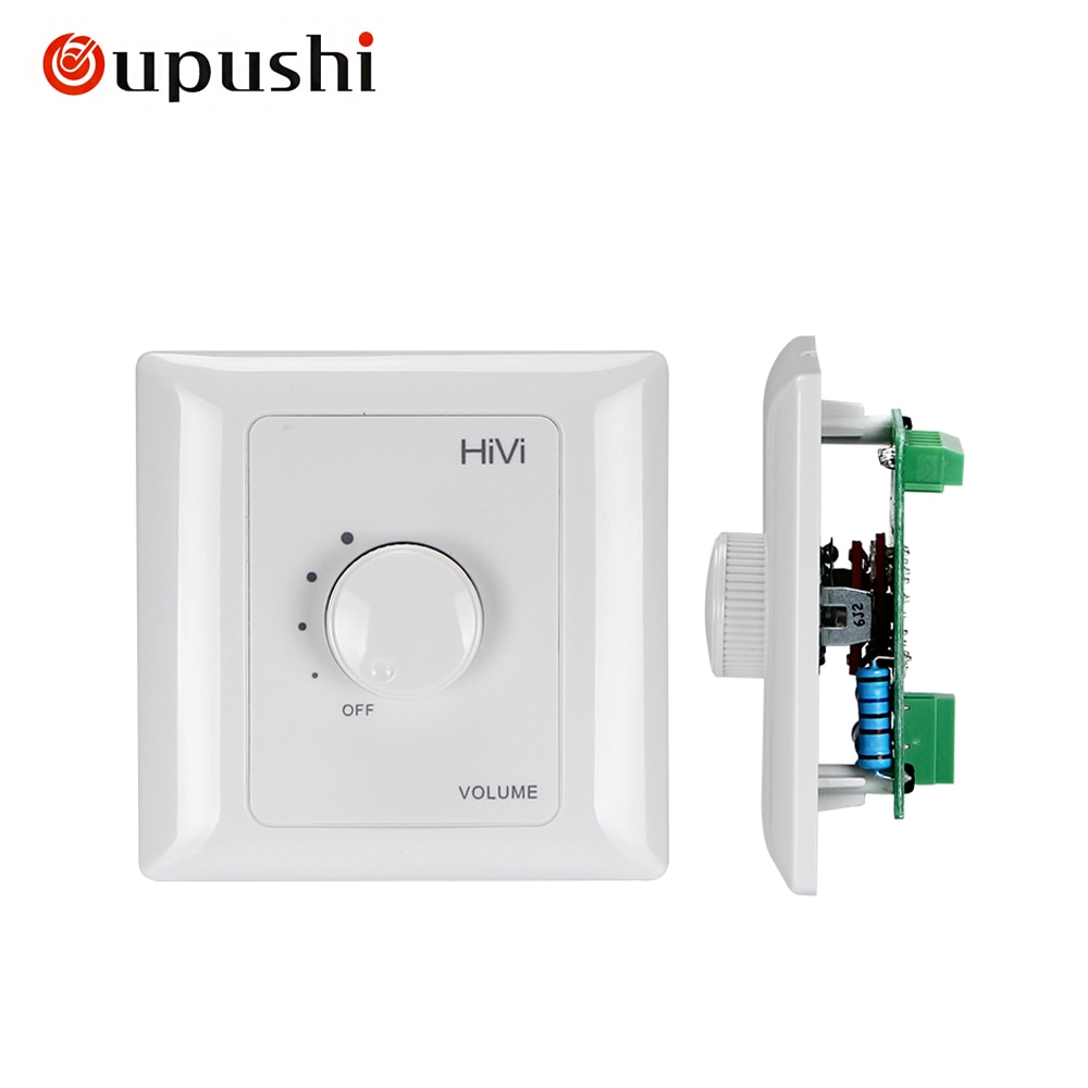 Oupushi public address white volume control 10w, 30w, 60w audio volume knob for 70-100V system