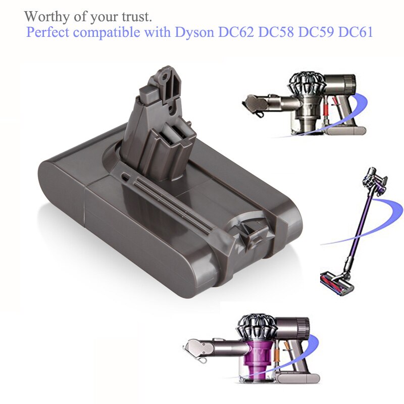 Nouvelle Batterie au Lithium mAh 9800 V pour Dyson V6 DC62 DC58 DC59 SV09 SV07 SV03, pièces de rechange pour android Sony, 21,6