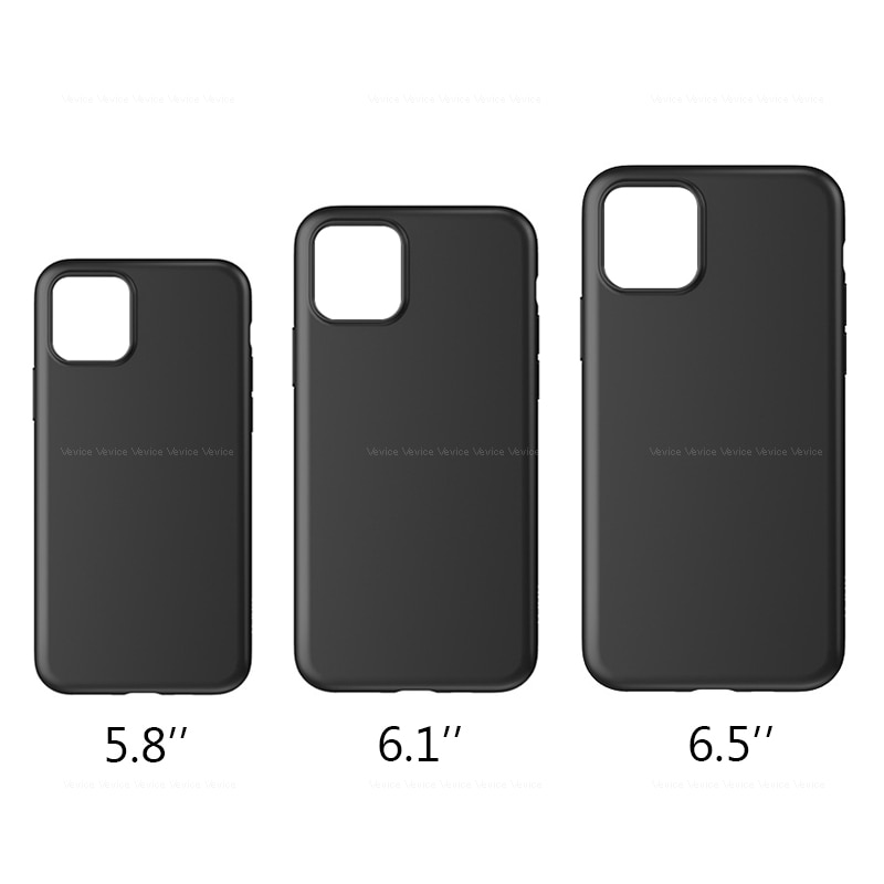 Plain Black TPU Cases For iPhone 11 Pro Max Cover Matte Case For Apple iPhone 11 11Pro Max 6.5 5.8 6.1 inch Slim Coque Capa