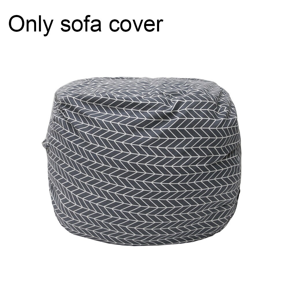 Lerret rund søle hjemmeinnredning plysj leketøy 80cm tilbehør glidelås bønnepose sofadeksel uten fylling diy arrangør vaskbar oppbevaring