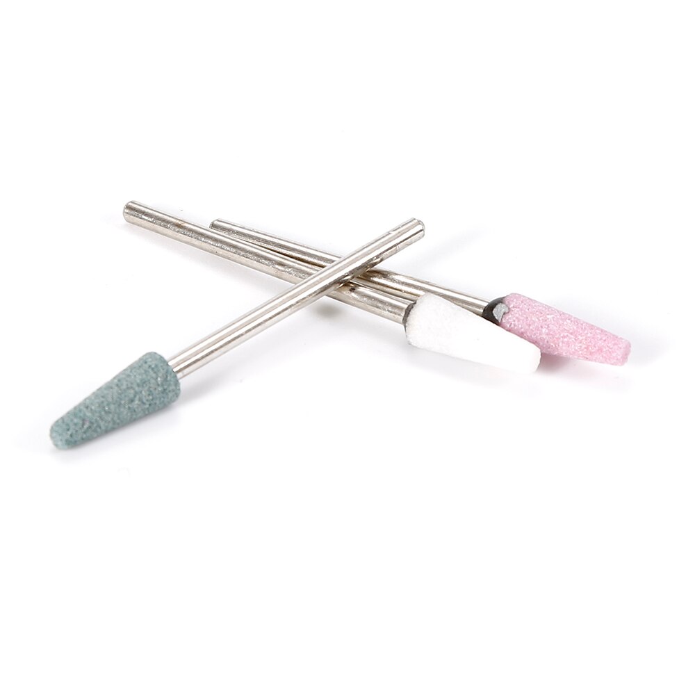 3PCS/Lot Shank 2.34mm Cone flat Grinding Accessories Native Silicon carbide Carborundum Polishing Grinding Head Wheel Tool
