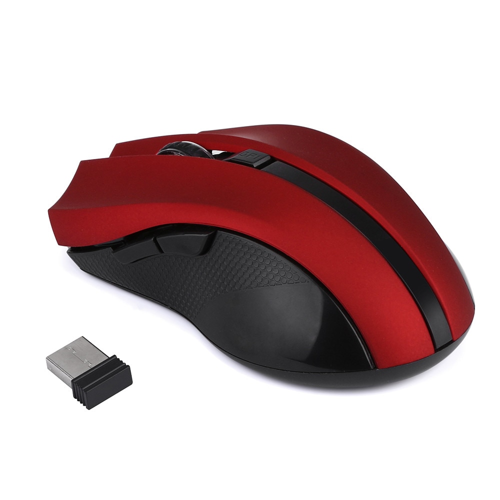 2,4 GHz Wireless Mouse DPI ajustable 2400 ratón óptico del Juego 6 botones ratones inalámbricos con receptor USB para ordenador PC y portátil