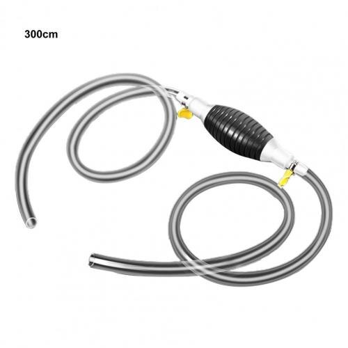 1 Set Siphon Pump Hose Easy Operation Oil Resistant Anti-aging Manual Fuel Tank Suction Hose PVC Siphoning Kit Auto Accessories: 3M