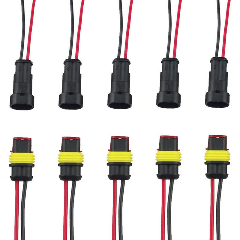 Connecteur électrique étanche pour voiture, 5X2 broches, Kit de fil de prise, , directe